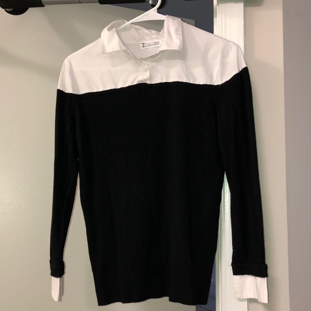 Black and white sweater shirt